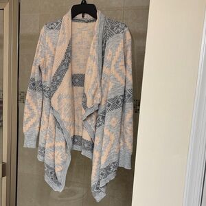 Charlotte Russe Gray and Cream Cardigan